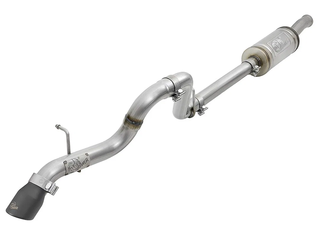 49-48075-B – AFE Exhaust System Kit, Stainless Steel With 14 Inch Muffler 2-1/2 Inch Pipe Diameter Single Exhaust Wit...